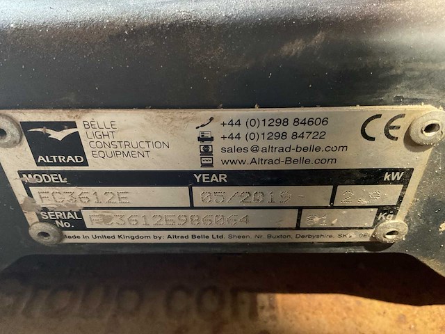 2019 altrad fc3612e trilplaat - afbeelding 5 van  5