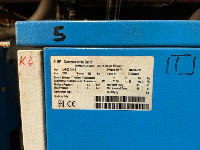 2019 alup largo 30 ce schroefcompressor - afbeelding 5 van  5