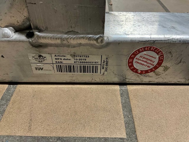 2019 asc 70797723 leuningstaander opklapbaar (12x) - afbeelding 4 van  7