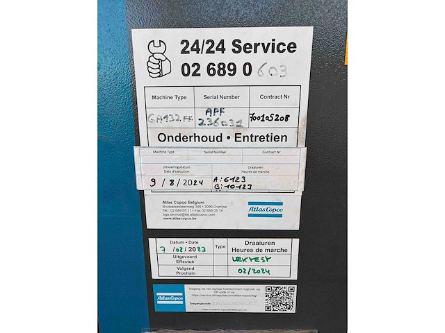 2019 atlas copco ga132ff screw air compressor - afbeelding 4 van  12