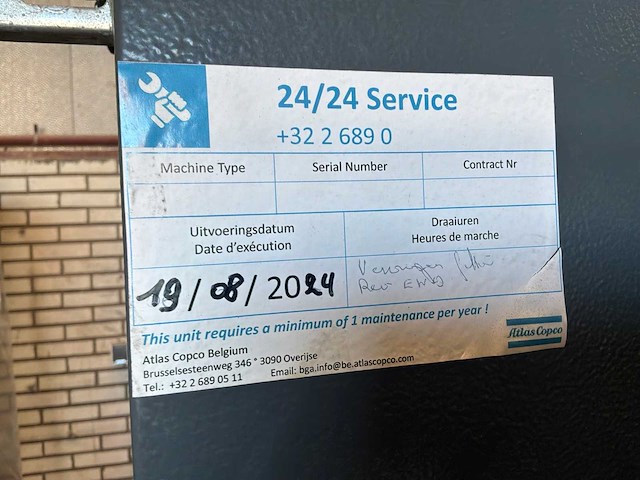 2019 atlas copco ga200ff screw air compressor - afbeelding 5 van  9