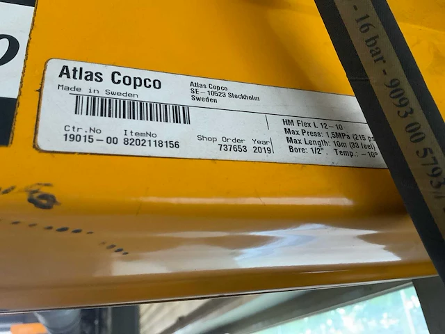 2019 atlas copco luchtslanghaspel - afbeelding 3 van  3