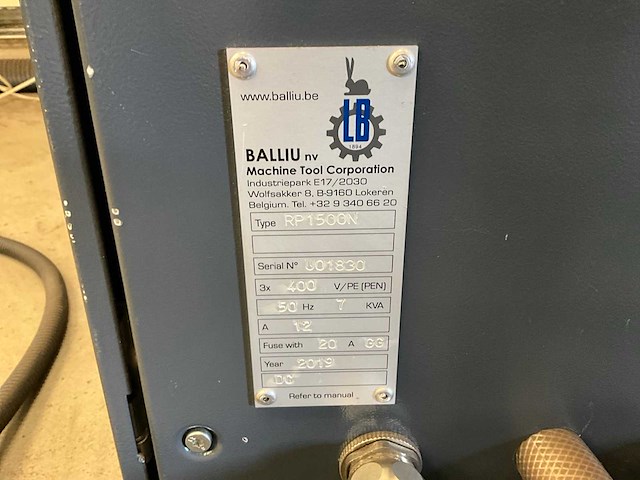2019 balliu rp 1500n cnc-co2 lasersnijmachine - afbeelding 9 van  14