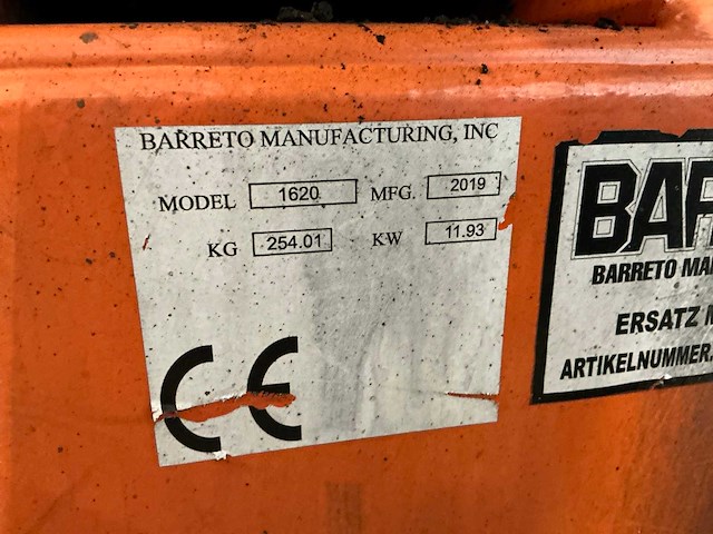 2019 barreto 1620 grondfrees - afbeelding 2 van  2