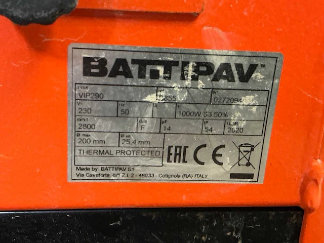 2019 battipav vip 290 tegelzaagmachine 900mm - afbeelding 7 van  8