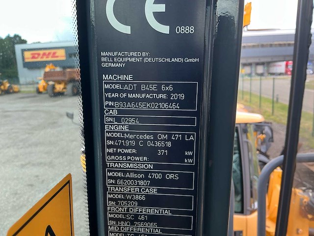 2019 bell b45e dumper - afbeelding 51 van  55