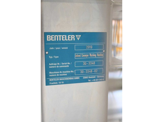 2019 benteler tecline tecwasher f.18/s-b2-b-r-ckk wasmachine met benteler tiltable unloading en conveyor system (c) - afbeelding 35 van  35