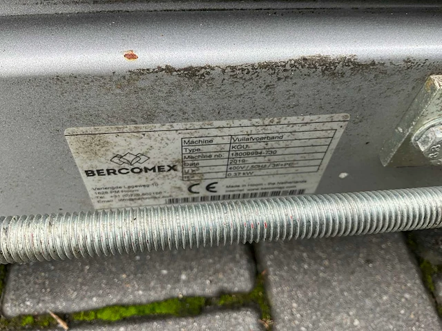 2019 bercomex kgu vuil afvoerband - afbeelding 8 van  16