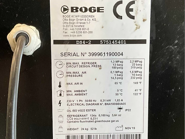 2019 boge p 1 ldr-90 luchtcompressor - afbeelding 10 van  10