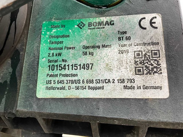 2019 bomag bt60 trilstamper - afbeelding 7 van  7