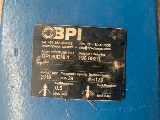 2019 bpi bpi 80dnl 1 mestpomp - afbeelding 5 van  6