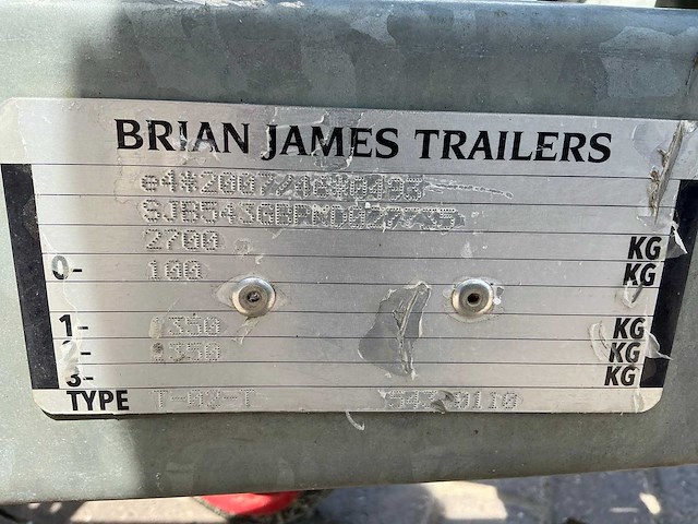 2019 brian james trailers a type t-02-t aanhangwagen - afbeelding 6 van  14