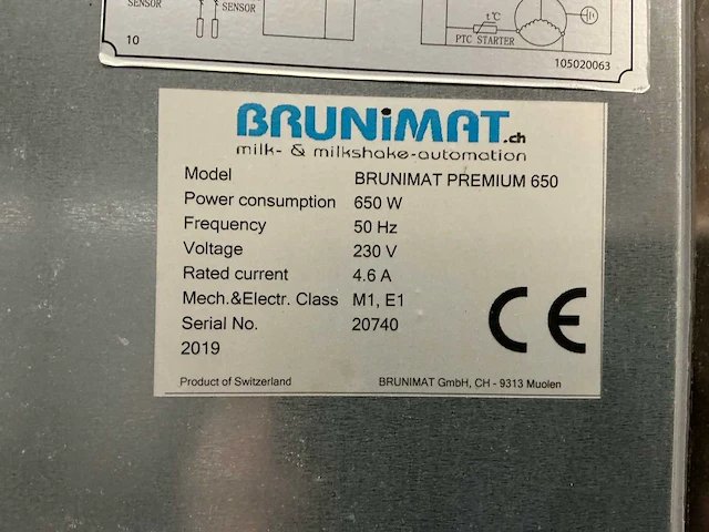 2019 brunimat premium 650 premium 650 melktap met muntautomaat - afbeelding 18 van  25