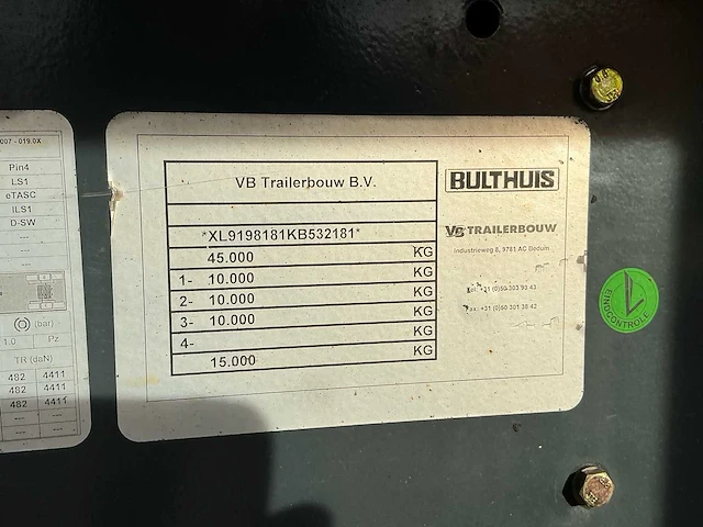 2019 bulthuis tata12 asfalt kieptrailer - afbeelding 4 van  51