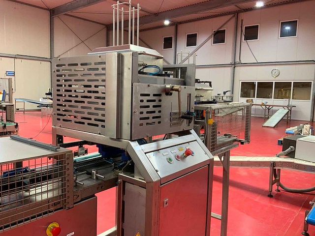 2019 burg metaal dsl-1 rvs bakjes vul- en dekselsluit verpakkingslijn - afbeelding 14 van  17