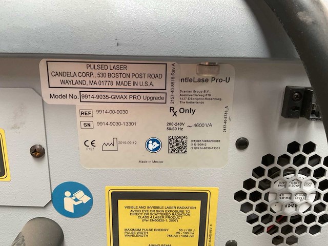 2019 candela gentlemax pro pulsed laser - afbeelding 6 van  6