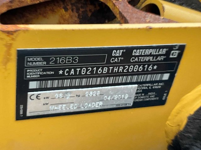 2019 caterpillar 216b3 schranklader - afbeelding 5 van  14
