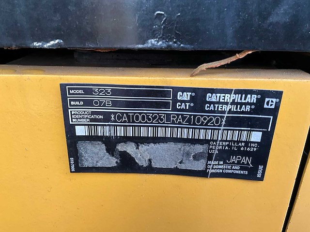 2019 caterpillar 323 next gen rupsgraafmachine - afbeelding 41 van  43