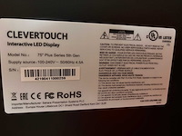 2019 clevertouch plus 5th gen interactive touchscreen 75” - afbeelding 1 van  1