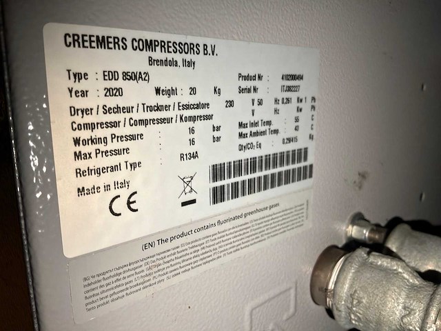 2019 creemers csg 700/500 yd luchtcompressor - afbeelding 4 van  17