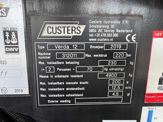 2019 custers verda 12 hoogwerker - afbeelding 13 van  20