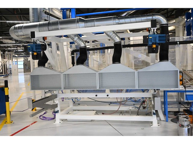 2019 demag / masévon - 4-delige afzuiginstallatie met hijsframe voorzien van 2 x demag dc com 5-500 kg kettingtakels - afbeelding 1 van  16