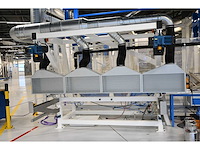 2019 demag / masévon - 4-delige afzuiginstallatie met hijsframe voorzien van 2 x demag dc com 5-500 kg kettingtakels - afbeelding 1 van  16