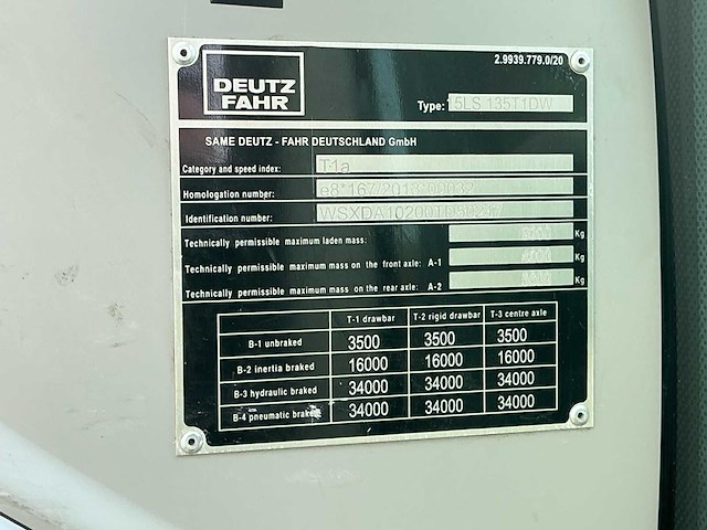 2019 deutz-fahr 6140 vierwielaangedreven landbouwtractor - afbeelding 49 van  58