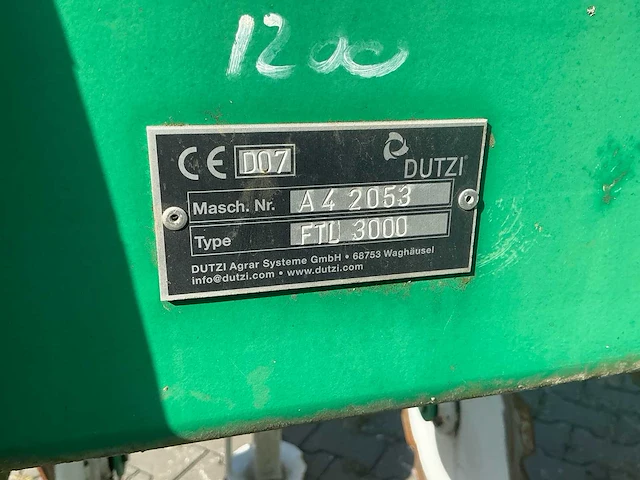 2019 dutzi ftl 3000 front diep woeler - afbeelding 27 van  29