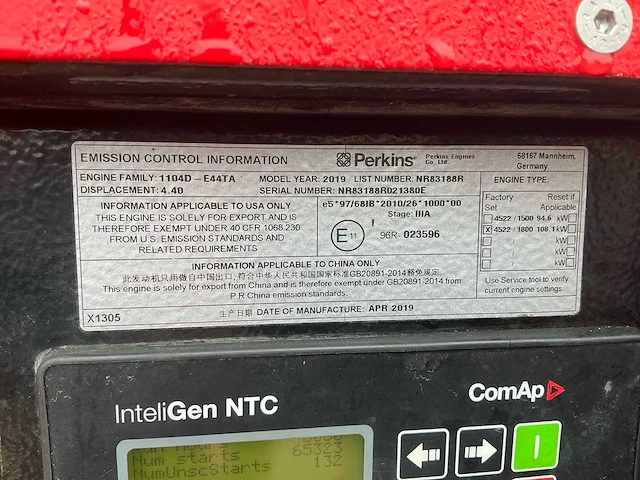 2019 endress su121tpay2b noodstroomaggregaat - afbeelding 12 van  25