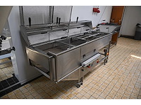 2019 everbake capway creare automatic 4-delige rvs oliebollen friteuse met pneumatisch opduwsysteem - afbeelding 3 van  9