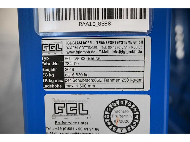 2019 fgl - v5000-e50/36 - 18-delige uitschuifbare stelling - afbeelding 7 van  7
