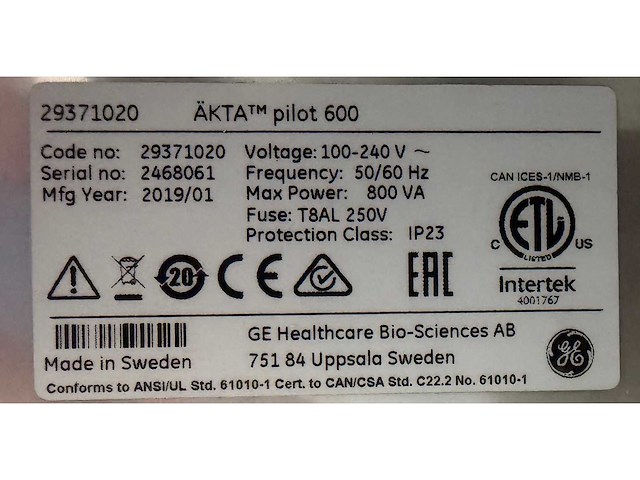 2019 ge healthcare äkta pilot 600 ge healthcare liquid chromatography system - afbeelding 5 van  5