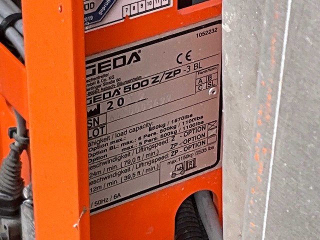 2019 geda 500 z/zp-3bl transportsteiger - afbeelding 5 van  13