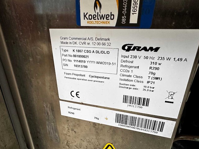 2019 gram k 1807 csg a koelwerkbank - afbeelding 4 van  5