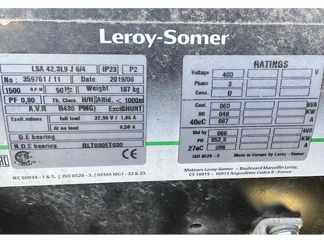 2019 grupos electrogenos europa / atlas copco qas 60 st3 stroom aggregaat - afbeelding 5 van  9