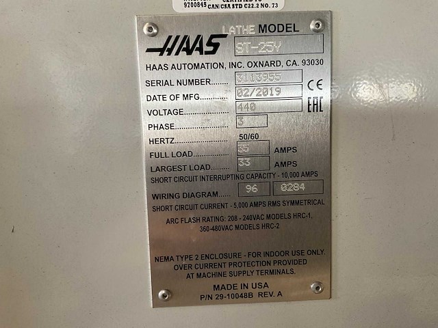 2019 haas st-25y cnc-draaibank - afbeelding 11 van  19