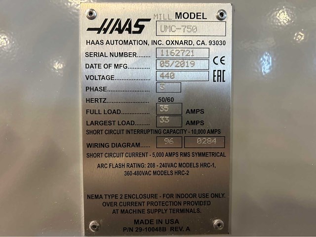 2019 haas umc 750 cnc universeel machinecentrum - afbeelding 12 van  19