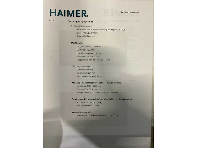 2019 hainer uno 20/40 microset gereedschap-instelapparaat - afbeelding 13 van  13