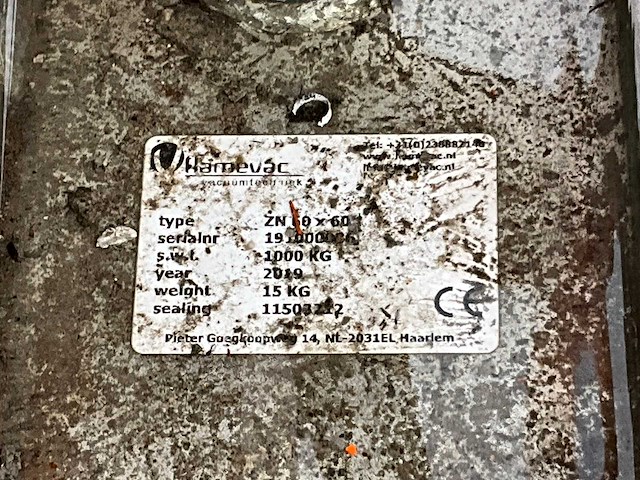 2019 hamevac vhu-1000-bvu vacuümheffer - afbeelding 2 van  11