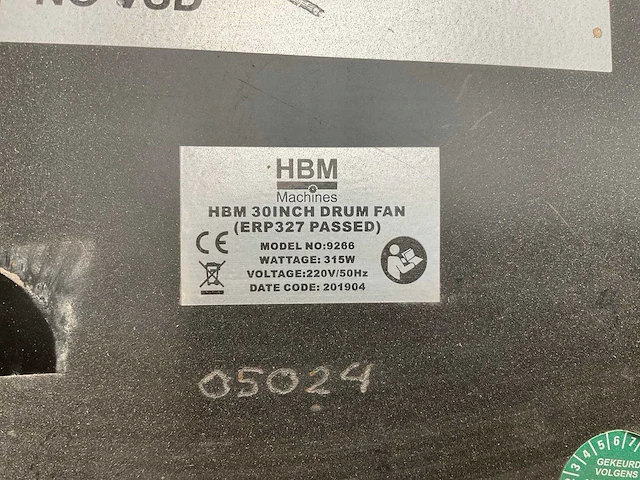 2019 hbm 9266 ventilator - afbeelding 6 van  6