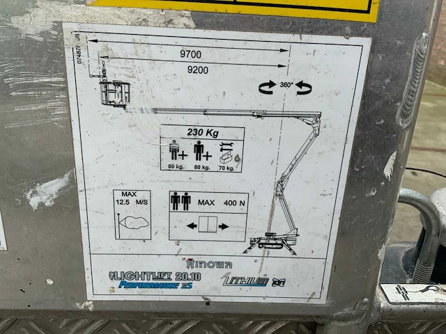 2019 hinowa lightlift 20.10li performance iiis spinhoogwerker - afbeelding 24 van  32