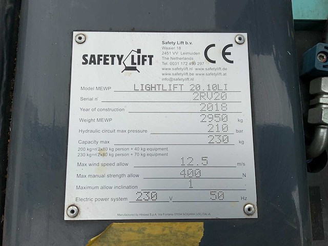 2019 hinowa lightlift 20.10li performance iiis spinhoogwerker - afbeelding 25 van  32