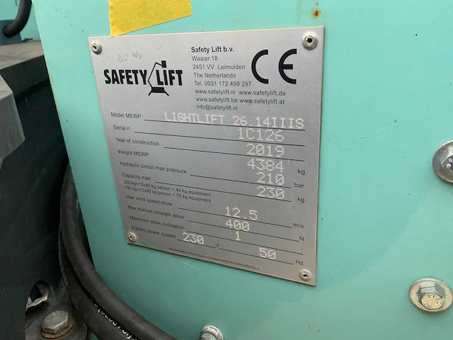 2019 hinowa lightlift 26.14 performance iiis spinhoogwerker - afbeelding 22 van  32