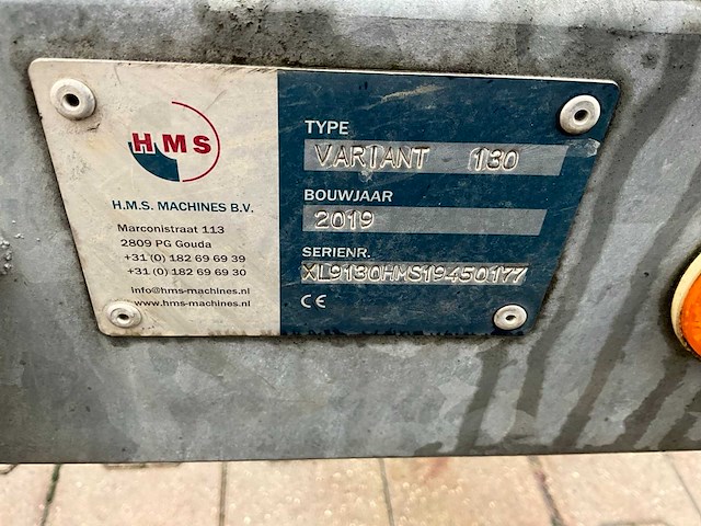 2019 hms variant 130 kabelhaspel aanhangwagen - afbeelding 4 van  13