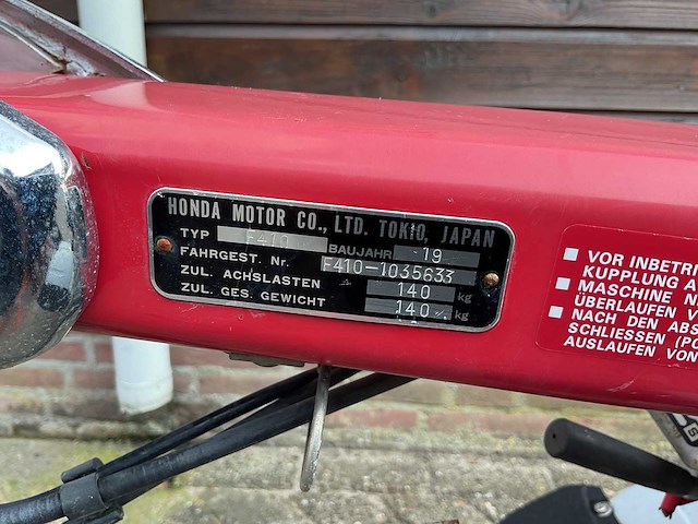 2019 honda f410 2 wielige tuintrekker - afbeelding 8 van  8