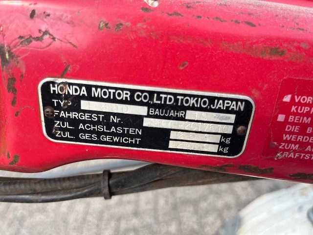 2019 honda f800 tweewielige tractor / werktuigdrager – ca. 8 pk. - afbeelding 6 van  6