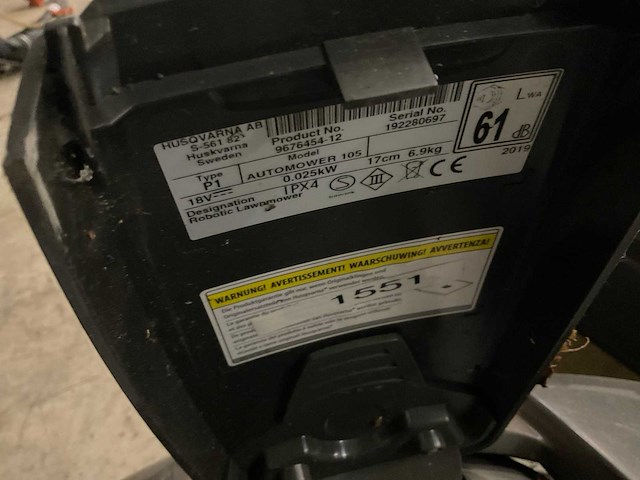 2019 husqvarna 105 robotmaaier - afbeelding 7 van  7