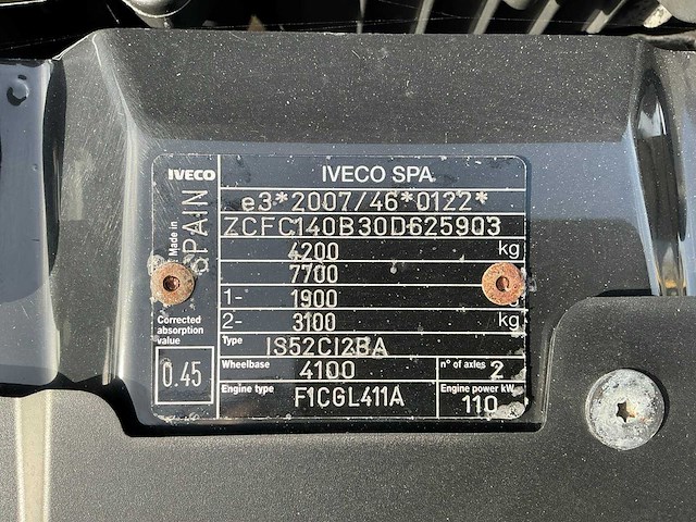 2019 iveco 40c15 oprijwagen “witteveen” - afbeelding 9 van  11