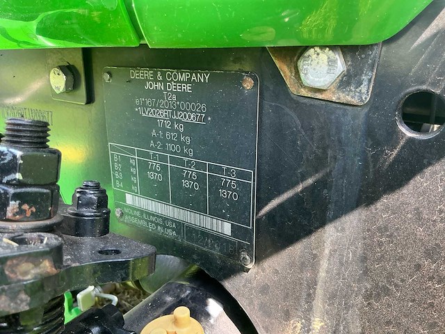 2019 john deere 2026r compacttractor - afbeelding 17 van  24
